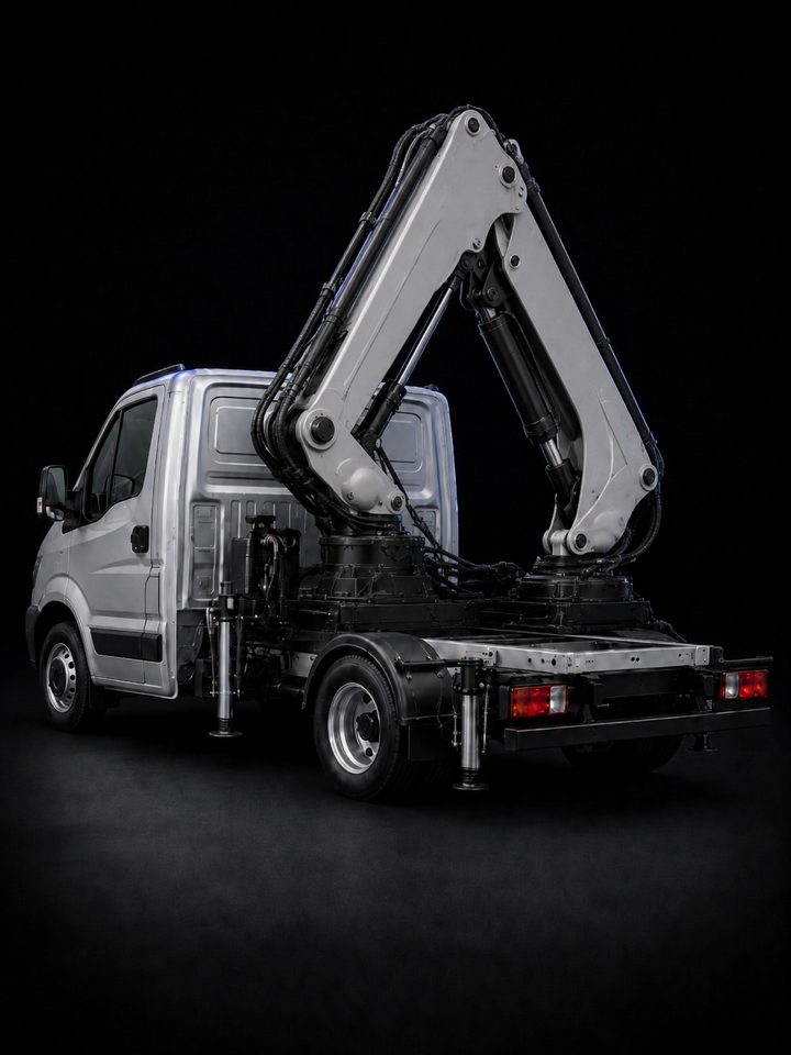 Крано-манипуляторная установка на раме грузовика
